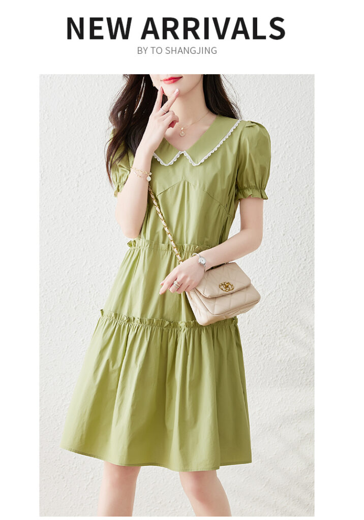 Doll collar fishtail dress