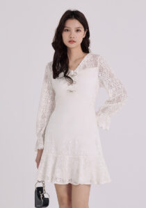 Ayilian a.yilian brushed lace dress