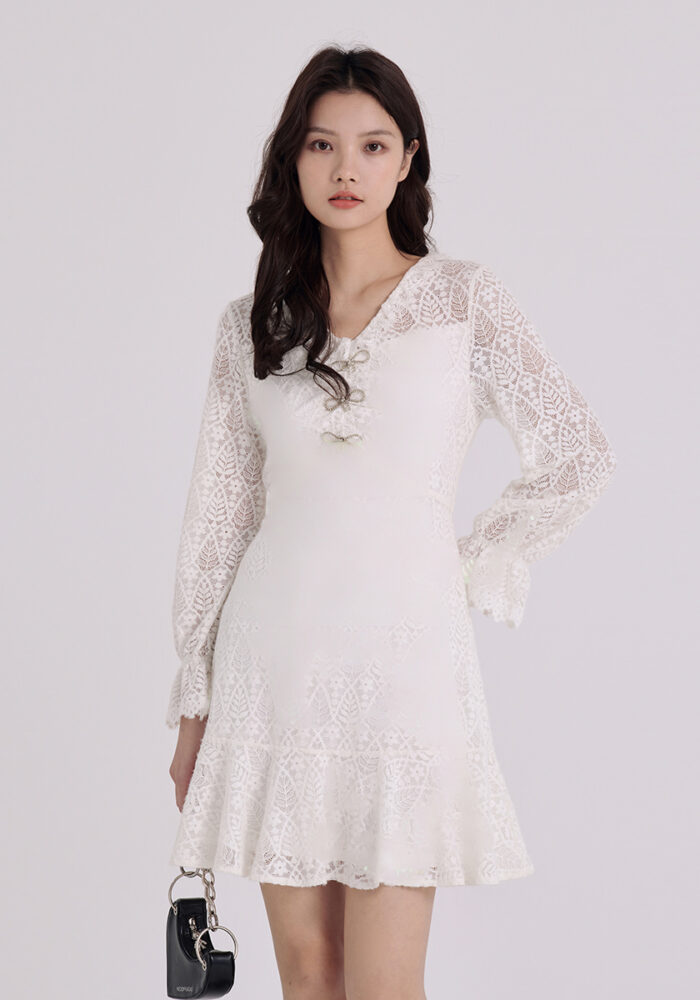 Ayilian a.yilian brushed lace dress