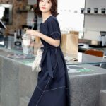 Medium to long summer style socialite silk skirt