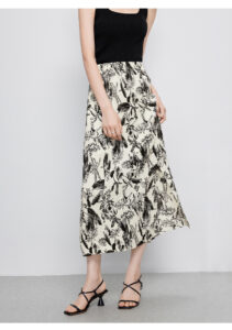 Leisure ink wash pleated skirt