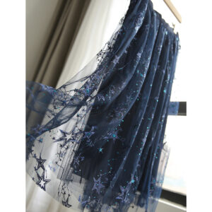 Dreamy Starry Sky Mesh Slimming Skirt